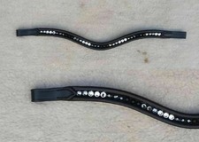 Adams-Tack Prime Collection -Horse Browband With Sparkle -BD-JET-CLEAR