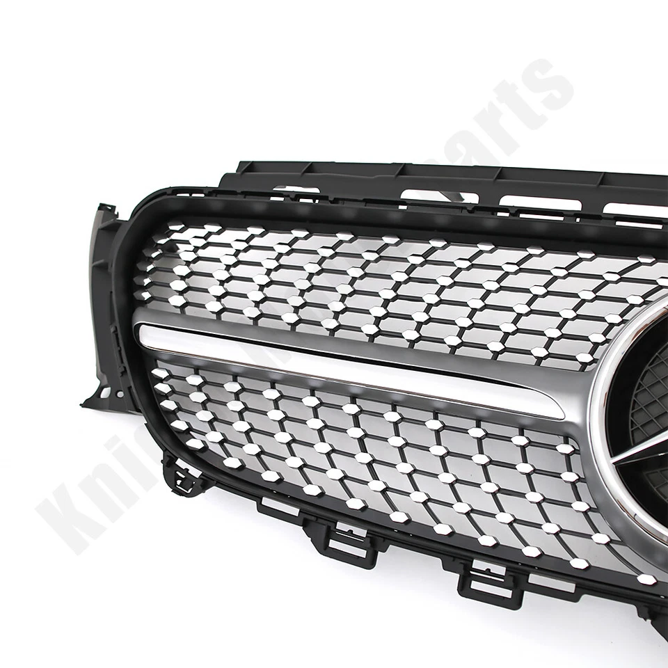 Silver Grille W/Star Front Bumper Grill For E-Class W213 2016-20 With 360 Camera - Imagem 3 de 4
