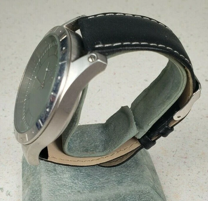 Reloj de mano izquierda FLUD Big Face con correa de cuero genuino Foto 4 de 4