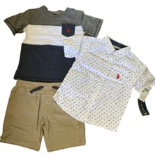 U.S. polo BOYS 3 PIECE SET - SHIRT, TEE  SHORTS  Size 4