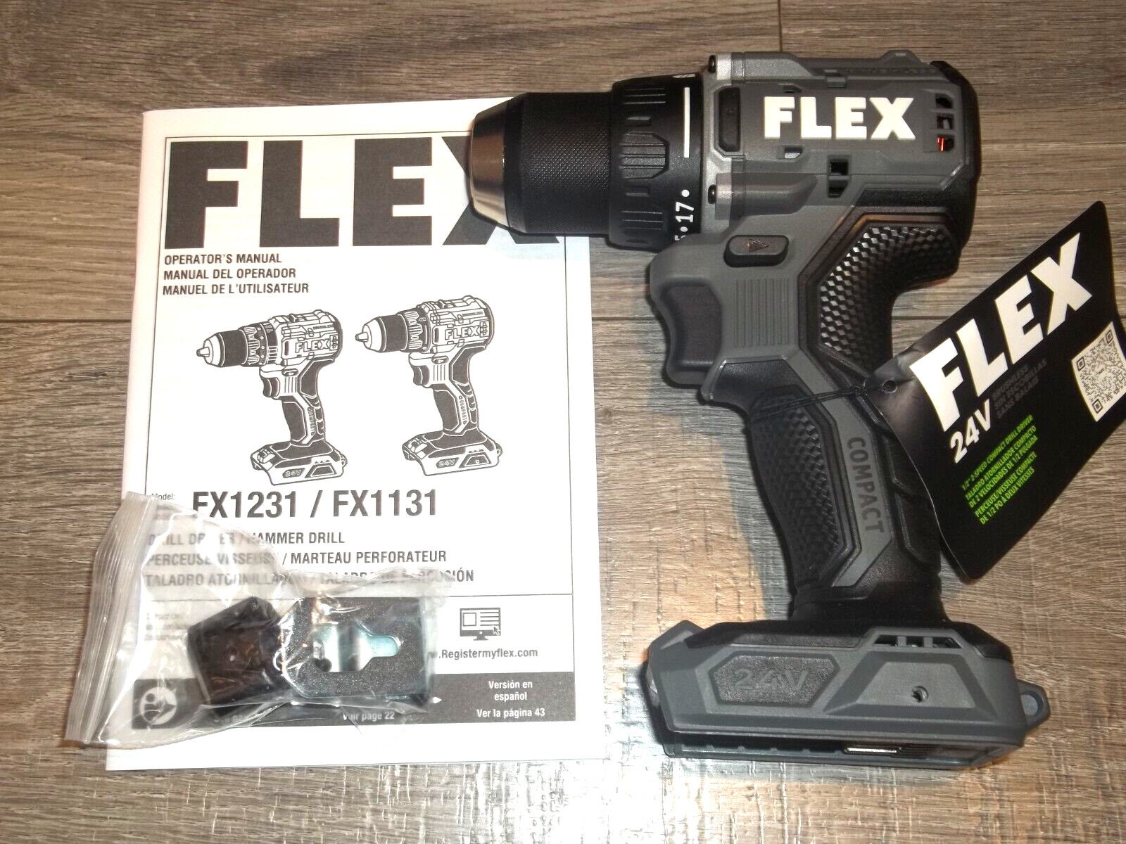 NEW FLEX FX1131 24V 24Volt 1/2" 2 Speed Compact Cordless Drill - Tool Only