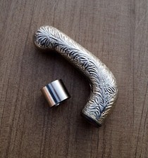 Brass Handle Designer Silver Head Style Handle For Walking Stick Cane Top Topper