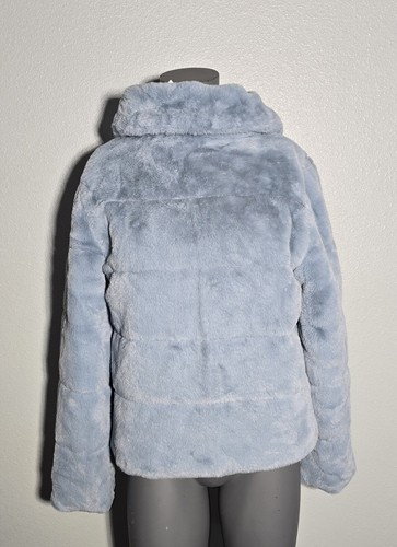 NVLT Blue Mist Faux Fur Puffer Coat Womens Size Small New with Tags *Very Soft* - Picture 3 of 4