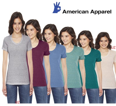 American Apparel TR301 Ladies Triblend Short-Sleeve Track T-Shirt