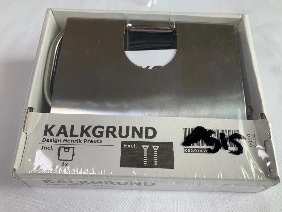 Juego de 2 soportes de papel higiénico IKEA montaje en pared cromado acero inoxidable  Foto 3 de 4