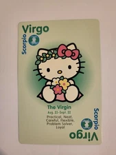 Hello Kitty What's Your Sign SINGLE Rummy Card Game Astrology Zodiac Virgo