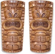 320 Watt Pair 2-way Outdoor Weather Resistant Tikitoonz Tiki Speakers