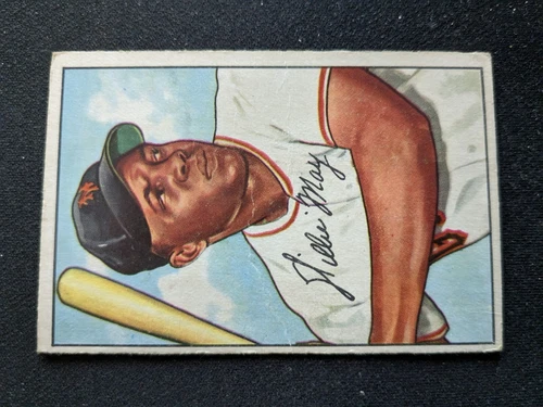 1952 Bowman Baseball Card # 218 Willie Mays (HOF) - New York Giants (VG)