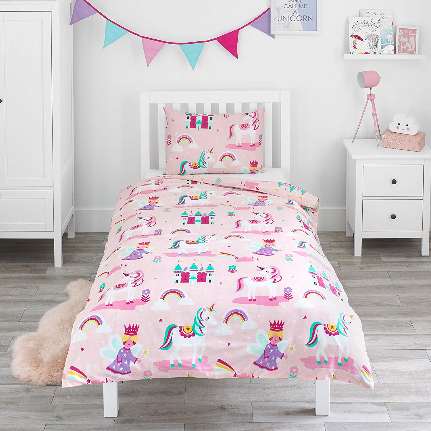 unicorn fitted sheet single