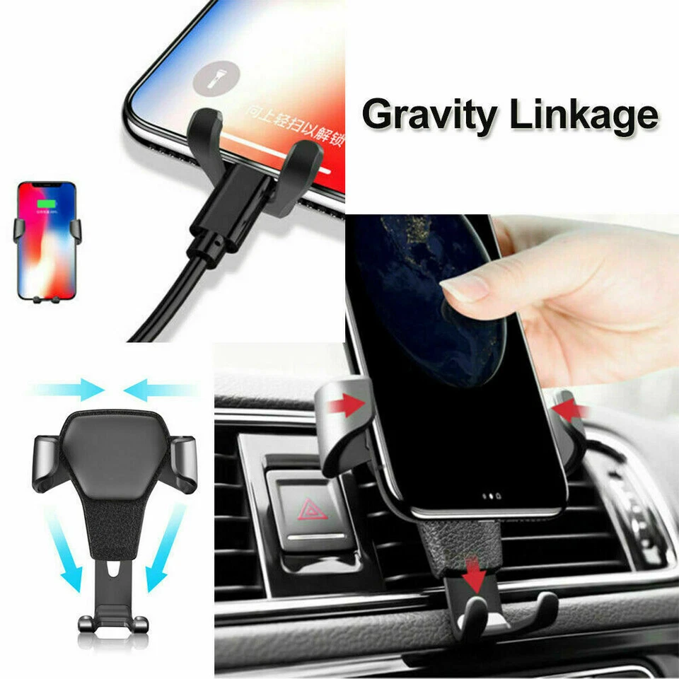 Universal Phone Holder Car Gravity Air Vent GPS Mount Stand For Samsung iPhone - Image 3 of 4
