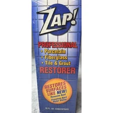ZAP! Professional Cleaner Porcelain Fiberglass Tile & Grout Restorer 2 Pack