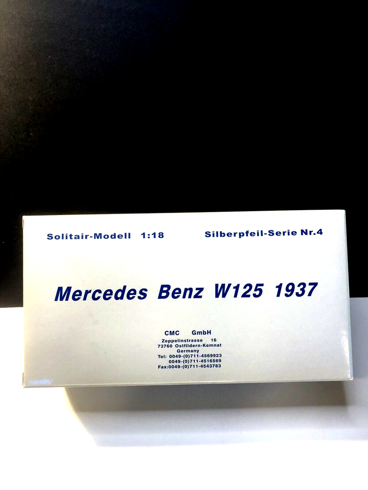 CMC 1/18 Scale Diecast M-031 1937 Mercedes Benz W125 Race Car