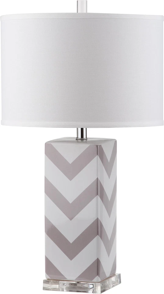 Lámpara de mesa SAFAVIEH Chevron a rayas (juego de 2) | Gris | Foto 3 de 4