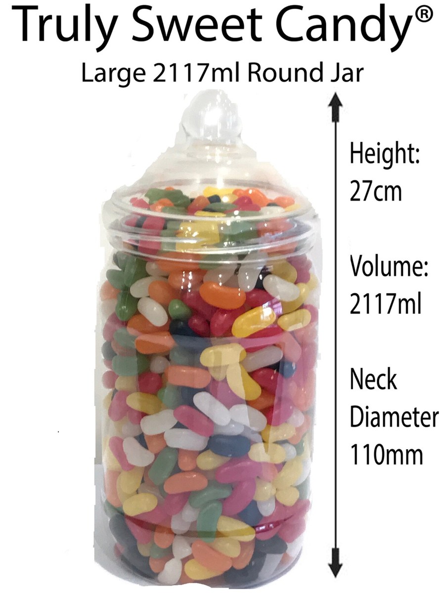 Large Plastic Storage Jars 2117ml For Food Cookies Kitchen/Garage  Organisation