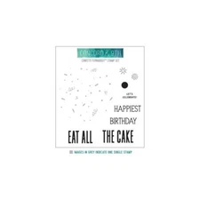 NEW Concord & 9th "CONFETTI Turnabout" 4" x 4" Clear Photopolymer Stamps 2019