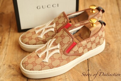 Gucci NY GG Monogram Canvas Halbschuhe Espadrilles Herren UK 6 EU 40 US 7