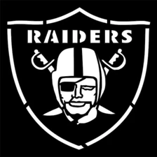 4"x4" Plastic Stencil - Raiders (SA66) (You Pick The Color)*****