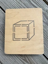 4 7/8" x5 7/8" Ellison Educational Wooden Die Baby Block #8 * Retired