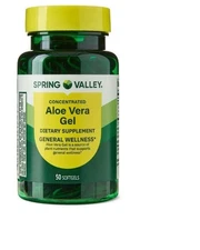 Spring Valley Concentrated Aloe Vera Gel Dietary Supplement 50 Count