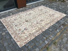 Turkish Vintage Rug Handmade Wool Rug Bohemian Large Rug 61 X 95 Ft