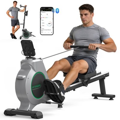 Rudergerät Mit APP Bluetooth Heimtrainer 16-stufiger magnetischer LCD Rudermasch