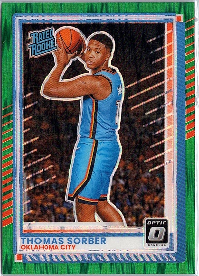 2025-26 Donruss #9 Thomas Sorber Optic Green Shock #/135