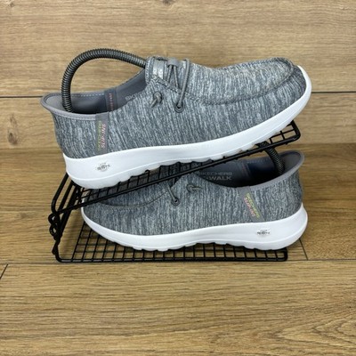 Skechers Schuhe Damen Gr. UK 4,5 Slip Ins Hands Free Grau Go Walk Sneaker