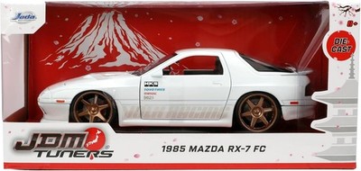 Jada 1:24 JDM Tuners 1985 Mazda RX-7 White Diecast Model Car 35955