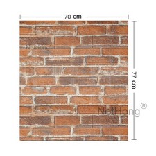 70*77cm Self Adhesive 3D Tile Foam Stick Wall Paper Brick Wall Sticky Wallpaper