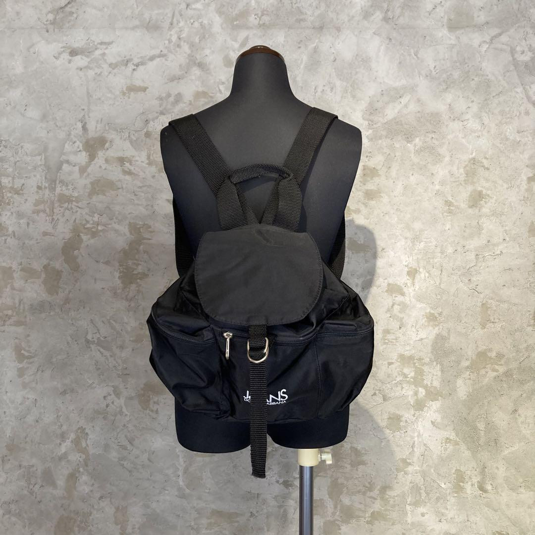 Dolce&Gabbana Women J&ANS D&G Black Logo Print Backpack