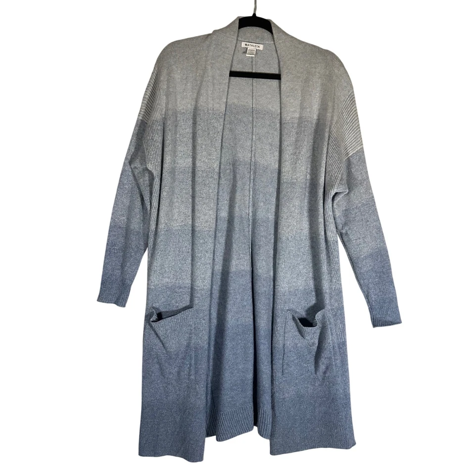 Cárdigan suéter envolvente de lana cachemir Athleta Ombre Spirit para mujer talla M plumero largo Foto 2 de 4