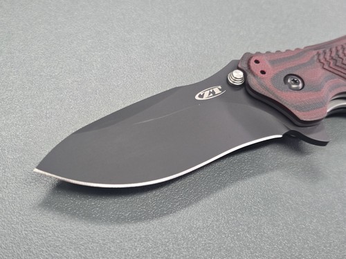 ZERO TOLERANCE 0350C folding knife 3.25" S30V hard To find CHERRY G-10 grips NIB - Picture 11 of 13