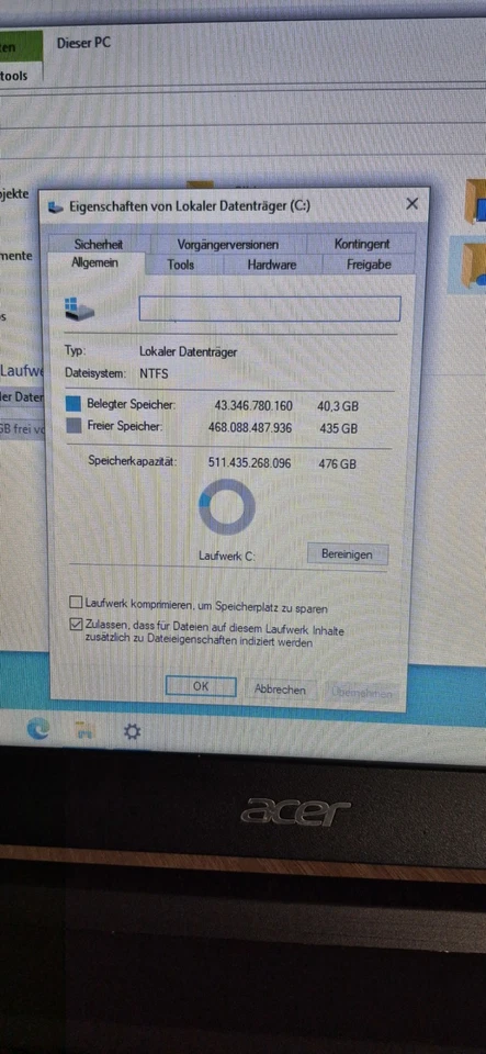 Acer Aspire 3 A315-53-33P6 15,6 i3-7020U 2,3GHz, 4GB RAM, 512GB SSD, Intel HD - Bild 4 von 4