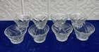 ANCHOR HOCKING OATMEAL EAPC PRESCUT SHERBET BOWLS CLEAR GLASS SET VINTAGE 8 EUC