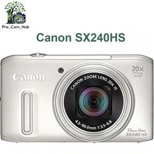 Canon PowerShot SX240 HS Digital Camera 12.1MP 20x Optical Zoom with Accessories