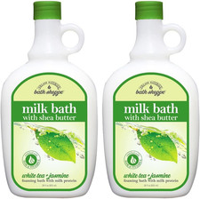 , White Tea and Jasmine Foaming Milk Bath, 28 Fl Oz, Pack of 2