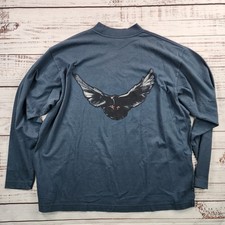Yeezy Gap Engineered by Balenciaga Dove Long Sleeve Tee Blue Black Large 2734
