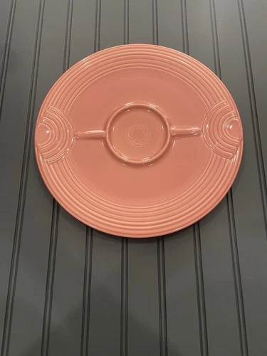 Vintage Fiesta Fiestaware Rose Pink Hostess Tray Platter