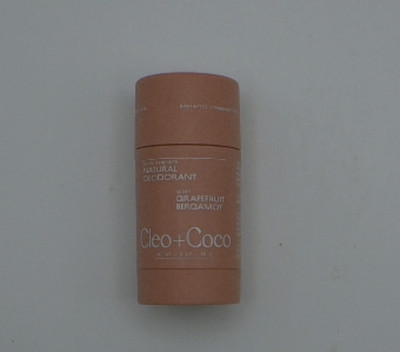 Cleo+Coco Extra Strength Deodorant Balm, Grapefruit Bergamot (2.2 oz), Natural A