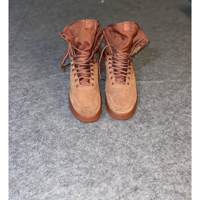 Nike SF Air Force 1 High Dusty Peach Suede Military Boot 864024-204 Mens Size 12