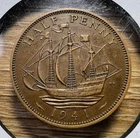 Photo of a 1941 George VI Half Penny from an eBay listing that sold on Jun 3, 2026