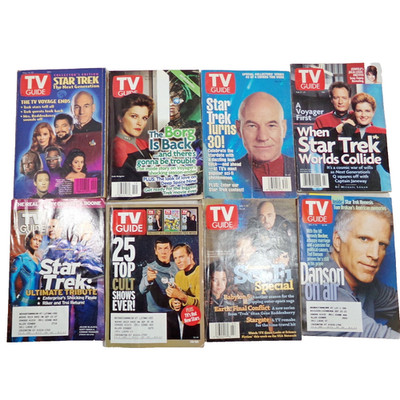 Lot of 8 Star Trek TV Guide Digest Magazines 1994 1996 1997 2002 2004 2005