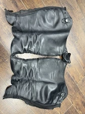 Tucci Half Chaps Italian Leather Harley Model Black Size L++ Used with Carry Bag