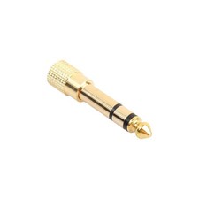 Premium Adapter Stereo Gold Plug 3.5mm Female To 6.35mm 1/4" Male Adapter Metal