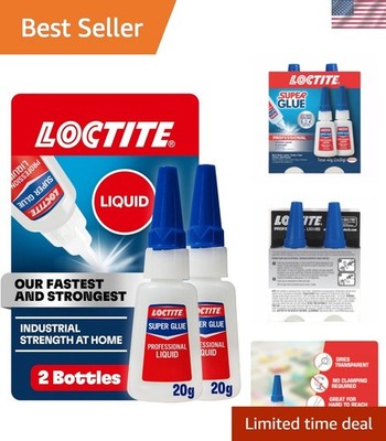 Super Glue Professional Liquid, Clear, 0.7 fl oz Bottle, 2 Pack - Superglue f...