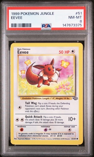 Eevee (Unlimited) graded PSA 8 for sale on eBay