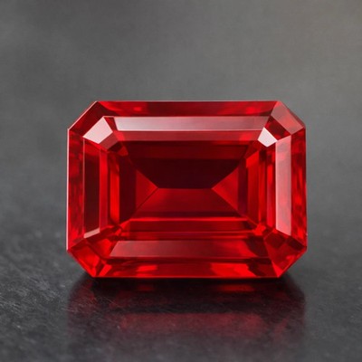 Natural Burma Ruby, 15 Ct, Smaragd-Schliff, AAA, Asterismus, Lose Edelstein