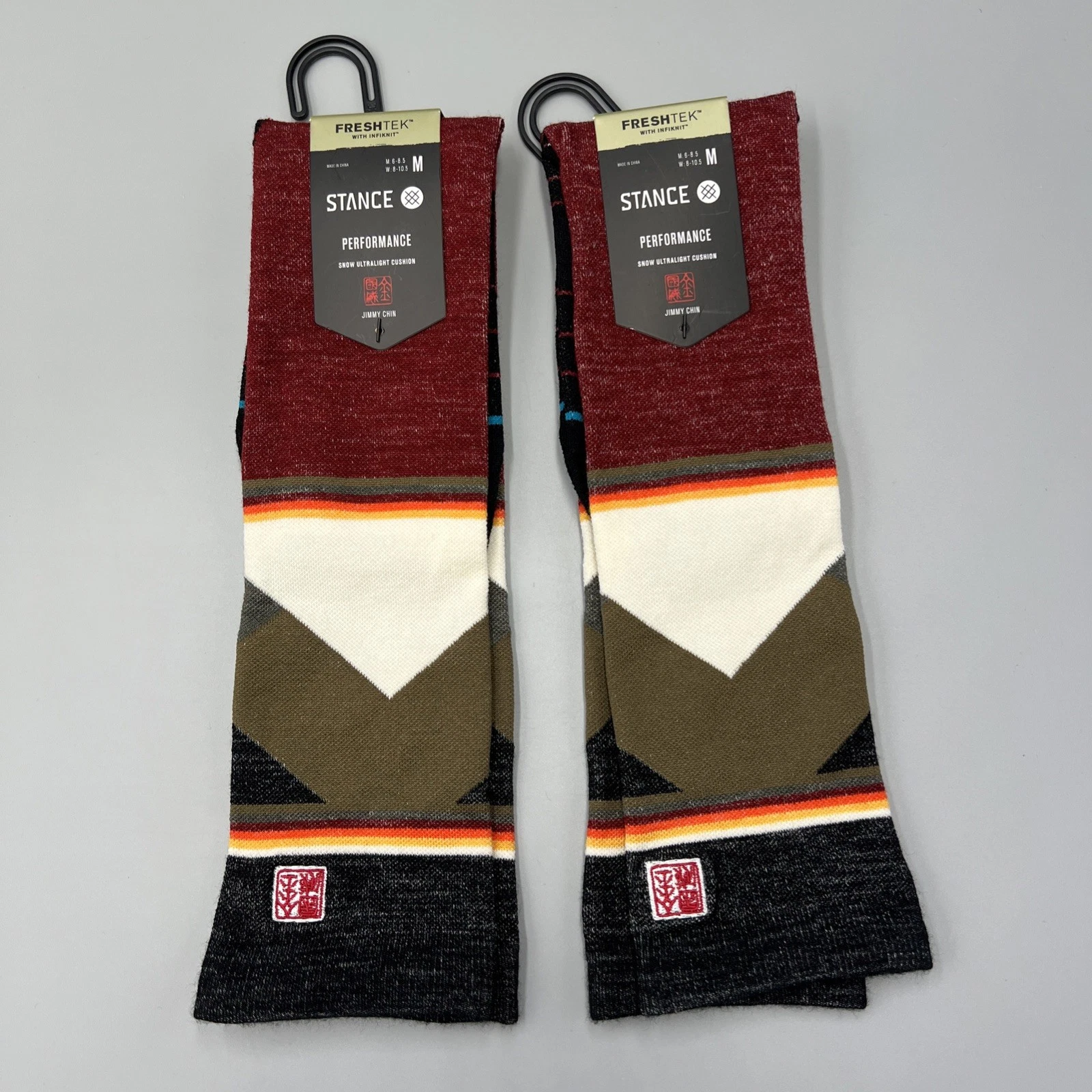 2 Pairs! Stance Jimmy Chin UL Merino Wool Blend Snow Over-The-Calf Socks. Mens M