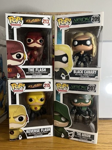 Funko Pop! Television DC Universe Vinyl Figures The Flash and CW Arrow Set of 4