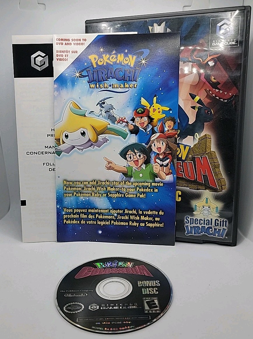 Pokemon Colosseum Bonus Disc - CIB w/ Jirachi Insert - Gamecube